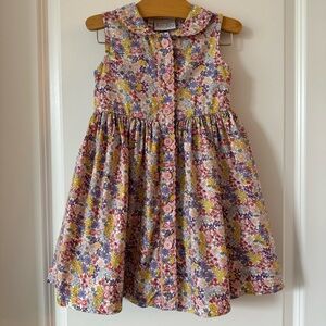 Rachel Riley Girls Floral Button Front Dress